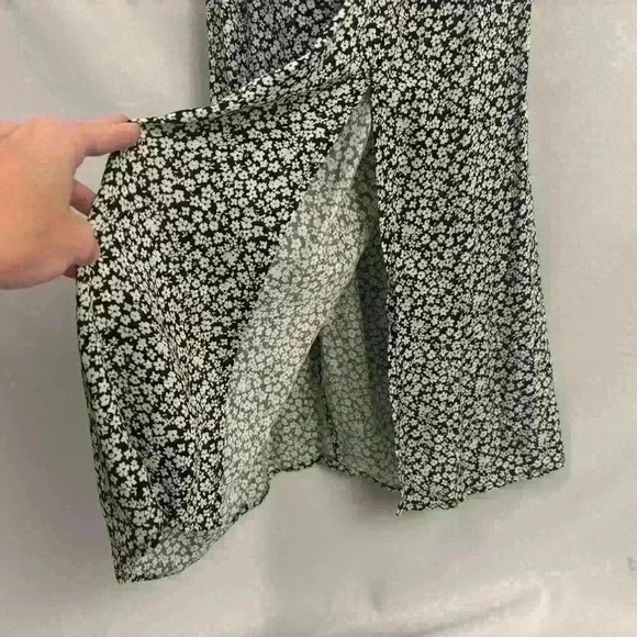 NWT Boutique Black and White Floral Midi Dress whimsigoth - Picture 11 of 16